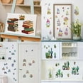 thumbnail image 6 of 8 Sheets 8 Styles Cactus Window Stickers Potted Plants Window Clings Tropical Botanical Summer Succulent Green Plant PVC Removable Window Decor Glass Decals, 6 of 8