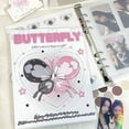 thumbnail image 4 of Black Pink Butterfly Idol Picture Album Loose Leaf Shell Postcards Organizer Star Chasing Album Photo Card Holder Photo Album Photo Card Collect Book Photo Card Binder PURPLE SHELL PROTECT COVER, 4 of 7
