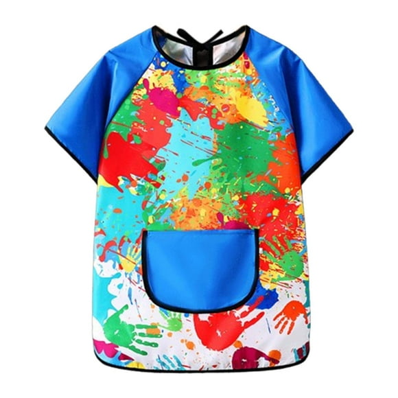ALTROS DE ARTES DE NIÑOS Niños Art Smock Soft Baby Feeding Bib Multipurpose con bolsillos impermeables para niñas Cocina a mano para niños SG