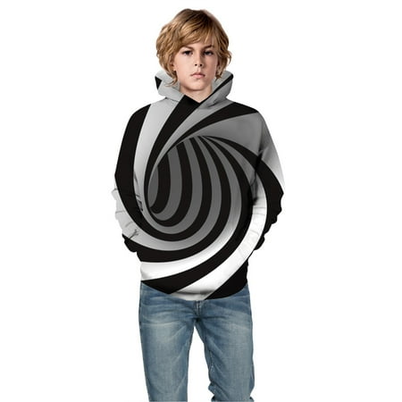 

Fsqjgq Preppy Clothes for Girls 10-12 3D Cartoon Sweatshirts Hoodie Teen Boy with Pocket Pullover Kids Print Girl Tops Boys Tops Hoodie Toddler Boys Polyester White Xl