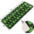 thumbnail image 2 of Dreamtimes St Patrick Clover Green Hallway Runner Rug 2'x6' Kitchen Rug with Rubber Backing Spring Lucky Shamrock Non Slip Entryway Rug Runner Washable Soft Area Rug for Hallway Bedroom Kitchen Decor, 2 of 6