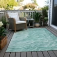 thumbnail image 6 of Addison Rugs Chantille Indoor/Outdoor Transitional Waves Aqua Washable Rectangle Rug, 9' x 12', 6 of 6