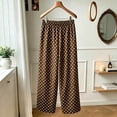 thumbnail image 4 of RUTAYY Women's Pants Polka Dot Elastic Waist Long Bottom Relaxed Street Style Everyday Wear Chic Holiday Trousers, 4 of 4