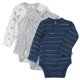 thumbnail image 1 of HonestBaby, Body de Manga Larga, Bebé, Recién nacido, Rayas de puntos, azul marino, 1 of 1