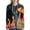 Colorful Abstract Cat Design, variant on Lightweight Women Zip up Hoodies for Fall Sports, Fire Ice Horse Polyester Spandex Blend Zip up Hoodie Jacket for Womens