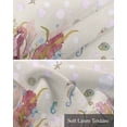 thumbnail image 6 of Seahorses Linen Curtain Valance for Bedroom/Bathroom/Kitchen/Office/Living/Dining Room Window,Retro Ocean Corals Coastal Nautical Summer Rod Pocket Topper Decorative Cafe Drapes Panel 54"x18", 6 of 6
