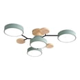 thumbnail image 2 of Ceiling Light Modern Semi Flushs Mount Ceiling Light Nordics Wood Chandelier With Circular Acrylic LED Shade For Living Room Bedroom Dining Room Requires Assemb, 2 of 8