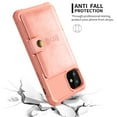 thumbnail image 6 of iPhone 12 Case, Dteck Wallet Case for iPhone 12 Pro 6.1 inch 2020, Hard Silicone Shockproof Case Flip Leather Card Holder Protective Cover Work with Magnet Car Holder Mount, Rosegold, 6 of 7