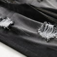 thumbnail image 6 of LOVZFMLL Jean Shorts for Men Classic Ripped Stretch Denim Shorts Summer Casual Straight Knee Length Shorts with Pockets Black M, 6 of 7