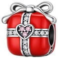 thumbnail image 1 of Charm regalo rojo navideño XmasGift01 1Pza Plata S925 Chapa Separador Fijo Regalo Navideño Rojo/Plata/Rosa Caja Blanca 4, 1 of 3