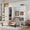 White, variant on DeepRoar Queen Size Wood Vertical Murphy Bed with Wardrobe & Desk, Space Saving Hidden Wall Bed Cabinet, Gas Strut Support, Built-in Charging Station, 500lbs Weight Capacity, Walnut