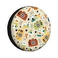 thumbnail image 1 of DouZhe Waterproof Spare Tire Cover, Funny Travel Photo Cameras Prints Adjustable Wheel Covers Fit for Jeep Trailer RV SUV Car, 17 inch, 1 of 7