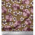 thumbnail image 1 of Soimoi Cotton Jersey Fabric Leaves & Lily Floral Decor Fabric Printed Yard 58 Inch Wide, 1 of 1