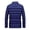 Navy, variant on Men's Autumn&Winter Solid Color Long Sleeved Striped Stand-up Collar Cotton Parkas