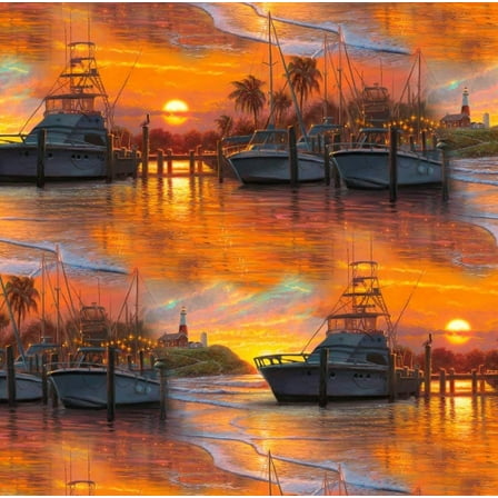 David Textiles Landscape Scenes Digital Print 100% Cotton Fabric sold by the yard