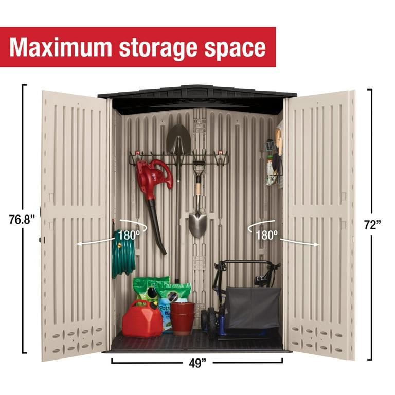 Rubbermaid 5 ft. x 4 ft. Vertical Shed - Medium - Walmart.com
