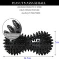 thumbnail image 3 of Foot and Body Massage Ball Back Roller Spiky Peanut Massager Plantar Fasciitis Trigger Point Acupressure Therapy Fitness Ball (green peanut), 3 of 7