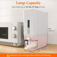 thumbnail image 3 of Lifewit Rice Dispenser 25 lbs, Rice Storage Container Moisture Proof with Measuring Cup, BPA-Free, Pink, 3 of 8