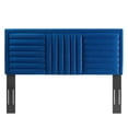thumbnail image 3 of Tufted Headboard, King and CA king, Blue Navy, Velvet, Mid Century Bedroom, Modern Contemporary Boutique HB35252, 3 of 9