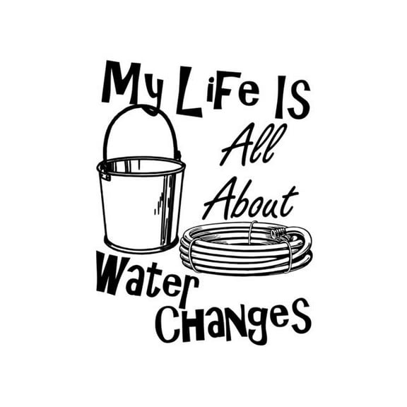 My Life Is All About Water Changes: Are you a fish keeper thats always doing water changes and taking care of your pet tropical fish? This funny design is perfect for keeping track of your pets care a