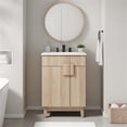 thumbnail image 2 of Modway Miles 24" Wood Bathroom Vanity with Tapered Legs in White/Oak, 2 of 11