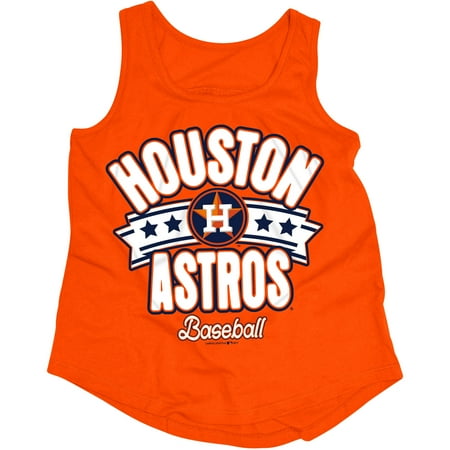 - MLB Houston Astros Girls Short Sleeve Team Color Graphic Tee