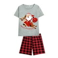 thumbnail image 6 of Santa Jumping Deer Merry Christmas Family Matching Pajama Short Set(S,Women), 6 of 7