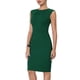 thumbnail image 4 of Vestido de tubo con cuello plisado para mujer Inspire Chic, vestido de trabajo XL verde, 4 of 6