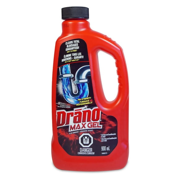 Drano Max Gel Détachant pour Colmatage, 32 Oz, 12 Bouteilles/étui