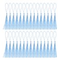 thumbnail image 1 of Unique Bargains 13cm/5 Inch Bookmark Tassels, Soft Silky Floss Cord Loop Mini Tassels for Craft DIY Sky Blue 100 Pack, 1 of 5