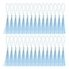 Uxcell 13cm/5 Inch Bookmark Tassels, Soft Silky Floss Cord Loop Mini Tassels for Craft DIY Sky Blue 100 Pack