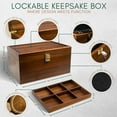 thumbnail image 5 of Public House Locking Wooden Keepsake Box, Customizable Design With Adjustable Tray. Large Wooden Box with Hinged Lid for Wedding and Memory Keepsakes, 5 of 8