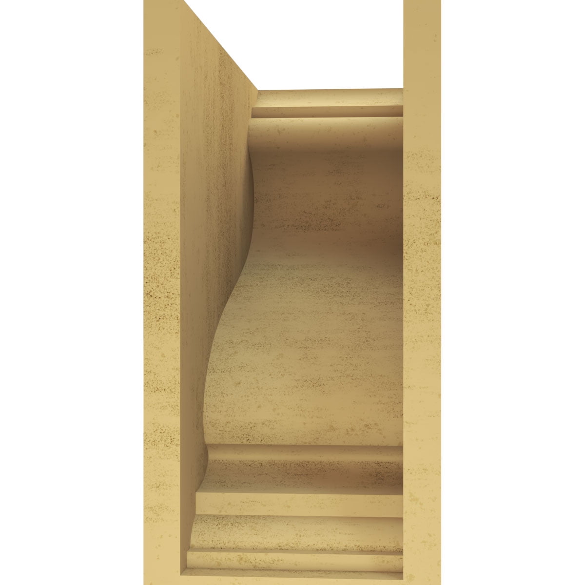 8"W x 16"D x 16"H Classic Scroll Rough Cedar Woodgrain TimberThane Corbel, Primed Tan