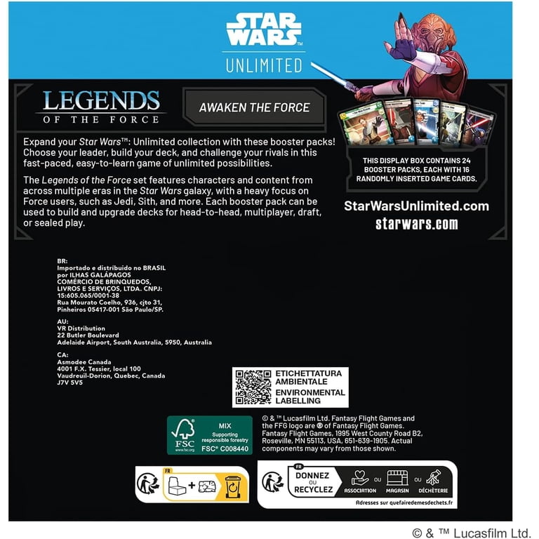 Legends of the Force - Star Wars Unlimited - Booster Box Legends of the Force - Star Wars Unlimited - Booster Box