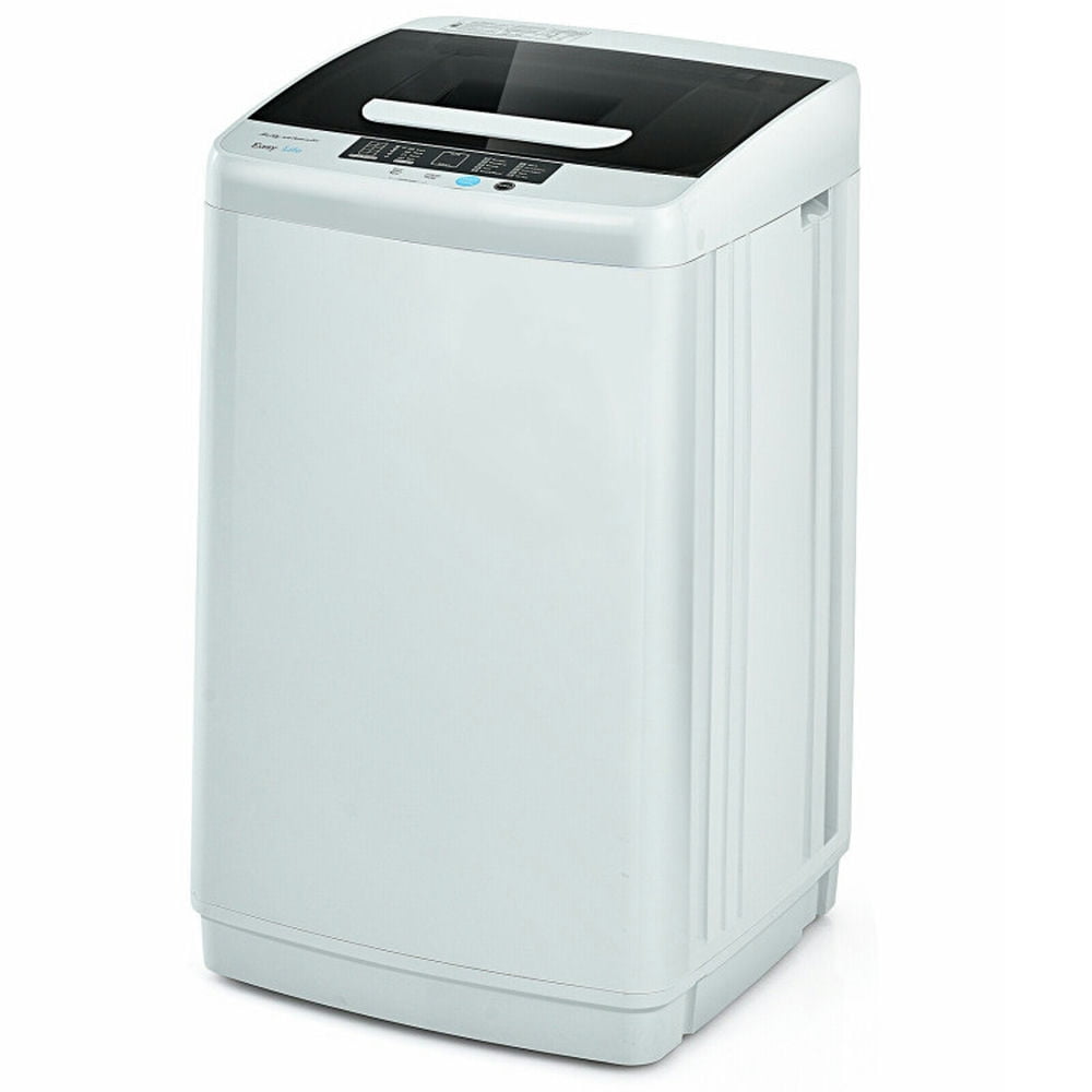 Topcobe 8.8 lbs Portable Full-Automatic Laundry Washing Machine with Drain Pump, Space Saving Compact Washer