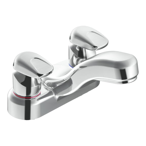 Moen Commercial Chrome M-PRESS Two-Handle 4-Inch Centerset Metering Bathroom Faucet