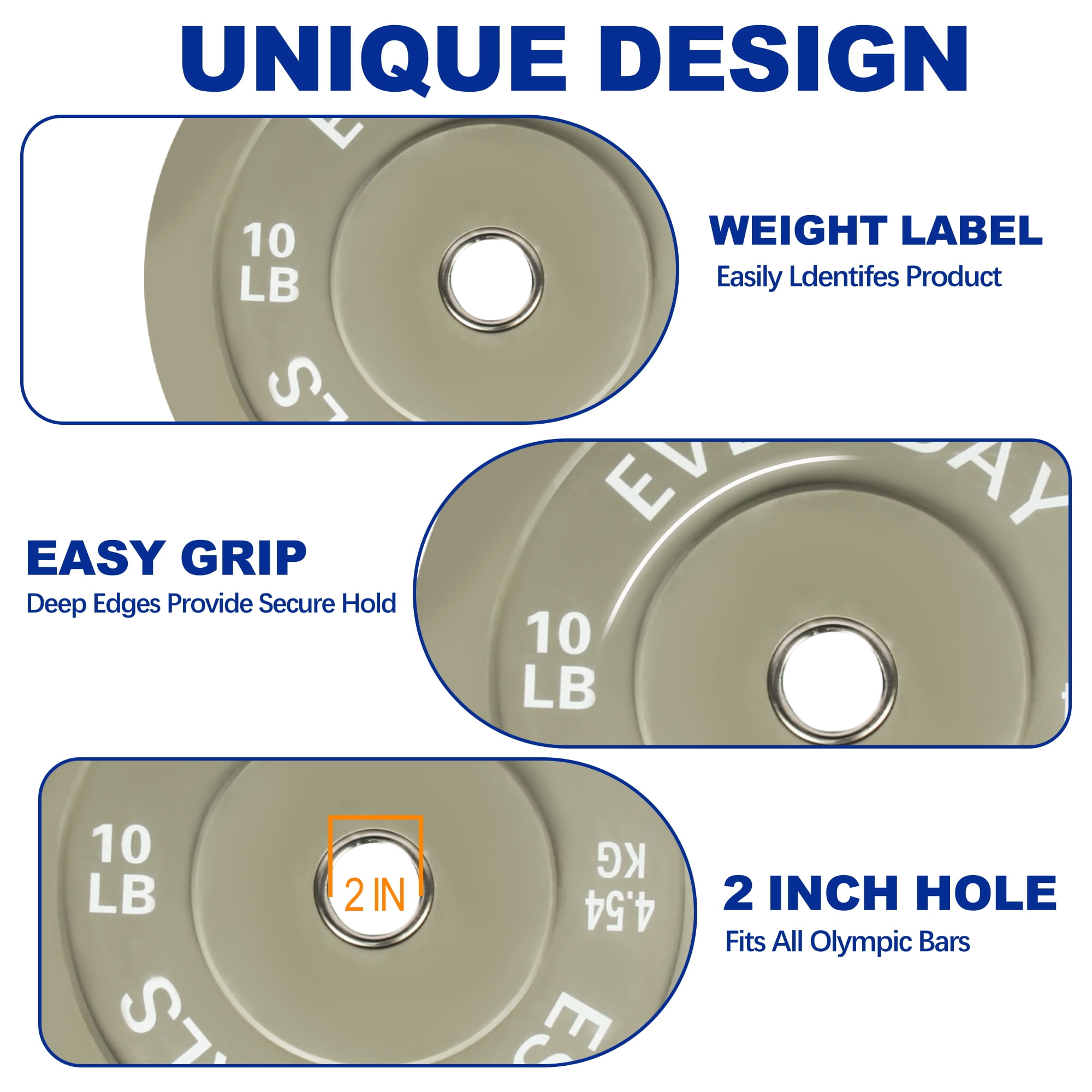BalanceFrom Olympic Bumper Plate Weight Plate, 10 lbs Pair Color