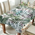 thumbnail image 4 of Tropical Palm Leaves Rectangle Tablecloth, Dust Proof Anti Wrinkle Wipeable Table Cloth Tabletop for of Dinner Kitchen Wedding Holiday Party 60"x60" Home Decor, 4 of 7