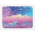 thumbnail image 1 of Crazy Art Bath Mat, Fantasy World Pattern of Dreamy Clouds Spirals Stars Color Change Effect, Plush Bathroom Decor Mat with Non Slip Backing, 29.5" X 17.5", Multicolor, by Ambesonne, 1 of 2