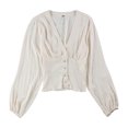 thumbnail image 1 of Free People Womens Love Street Button Up Shirt, Pink, Small, 1 of 3