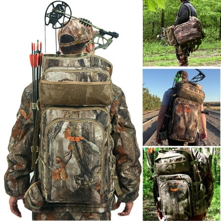 NEW VIEW Camo Bow Hunting Backpack for Men and Women Saddle Hunting Back Pack with Bow Holder Elk and Deer Hunting Bag