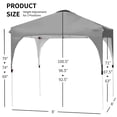 thumbnail image 2 of Gymax 8x8 FT Pop up Canopy Tent Shelter Height Adjustable w/ Roller Bag Grey, 2 of 8