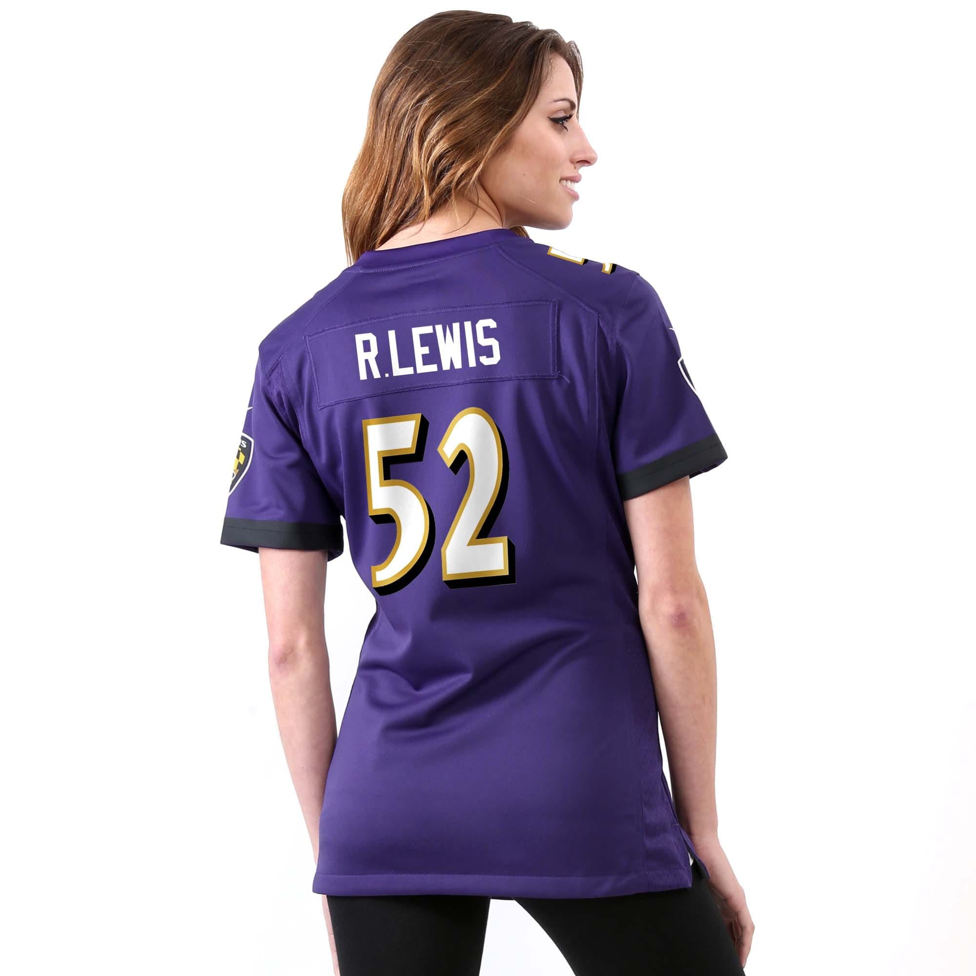لوشن قمر للاطفال Nike Baltimore Ravens #52 Ray Lewis Purple Game Womens Jersey سوفاج