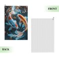 thumbnail image 2 of Lsque Cute Koi Fish Serenity Premium Golf Towel - Ultra Absorbent and Quick Drying Microfiber Towel with Carabiner - Gift for Men -24" X 16", 2 of 8