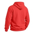 thumbnail image 5 of NEBWOAK Men's Hoodie Sweatshirt, Solid Color Pullover Top with Long Sleeve,Warm Casual Wear,Red,Size XL, 5 of 8