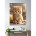 thumbnail image 2 of Cute Golden Kitty Cat Portrait Poster Wall Art, Modern Wall Decor, 8x12 UNFRAMED, 2 of 3