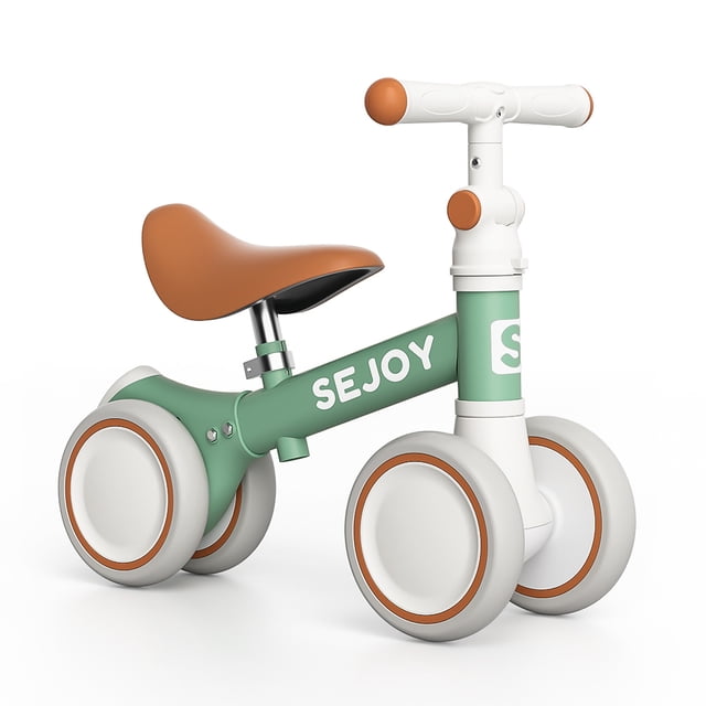 Bicicleta de Equilibrio para Bebé, Bicicleta para Bebé con 4 Ruedas para 10-36 Meses, Manillar Ajustable, Juguete para Montar en Bici al Aire Libre.