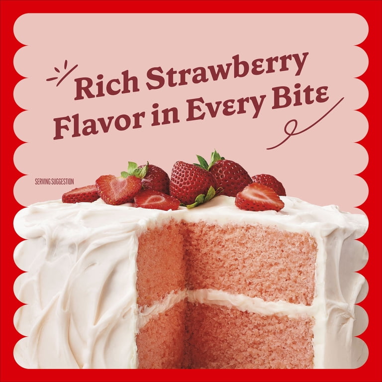 Betty Crocker Strawberry Cake Mix 13.25 oz Moist and Versatile for