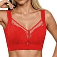 thumbnail image 1 of Gtoiithly Women No Underwire Bra Thickened Bras Sagging Upper Support Comforable Everyday Bra Red 80AB, 1 of 4