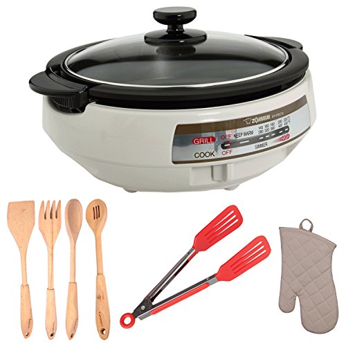Zojirushi EPPBC10 Gourmet d'Expert Electric Skillet with Beechwood